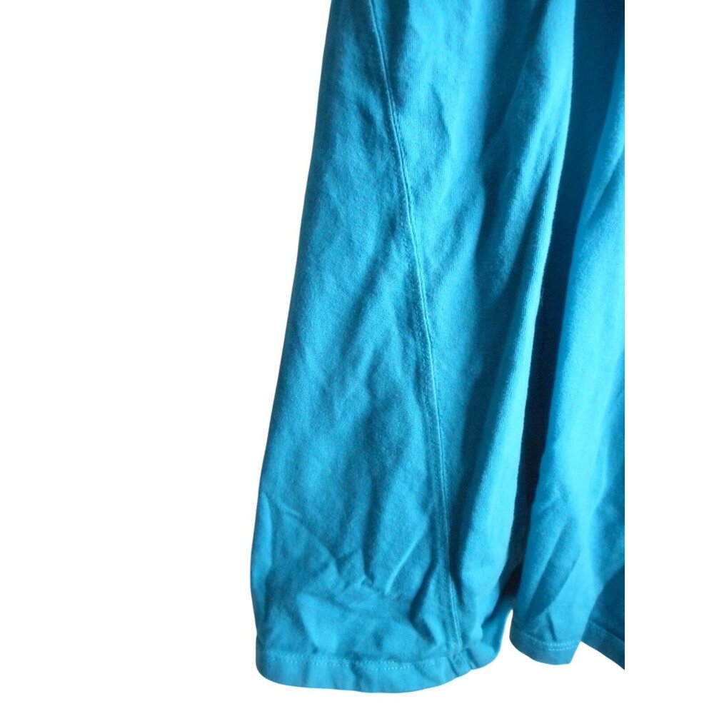 Roaman's Scoop Neck Swing tunic Tee Size 3x 30/32 Teal Blue - Picture 3 of 5
